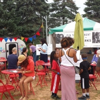 Interactive Gordon Parks booth at Rondo Days, St. Paul 2014.